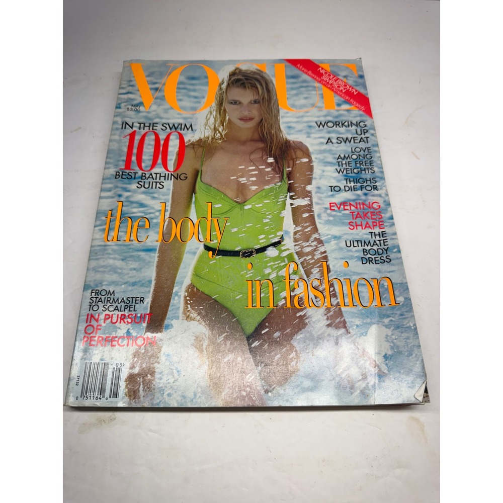 Vintage Vogue Magazine May 1995 The Body In Fashion Nicole Brown Simpson Cover